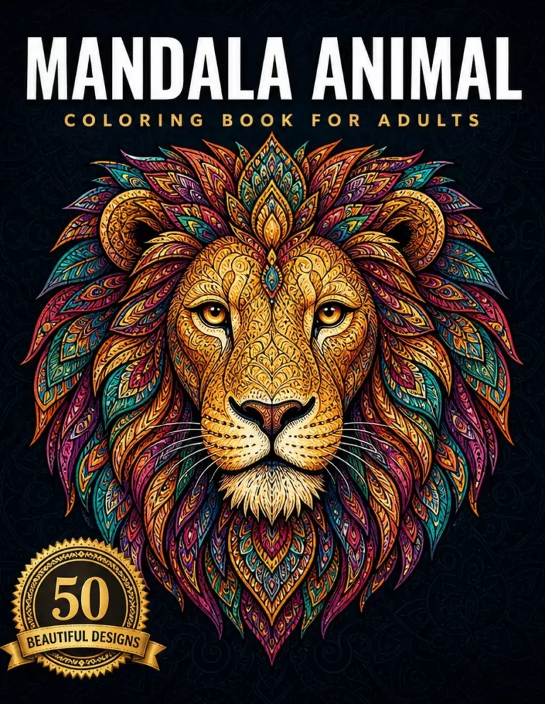 Mandala Animal Coloring Book for Adults – Cover