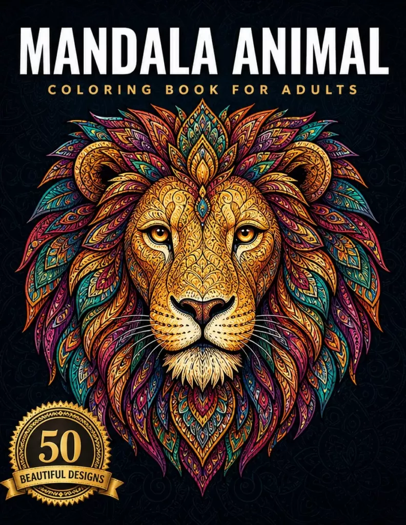 Mandala Animal Coloring Book for Adults – Cover