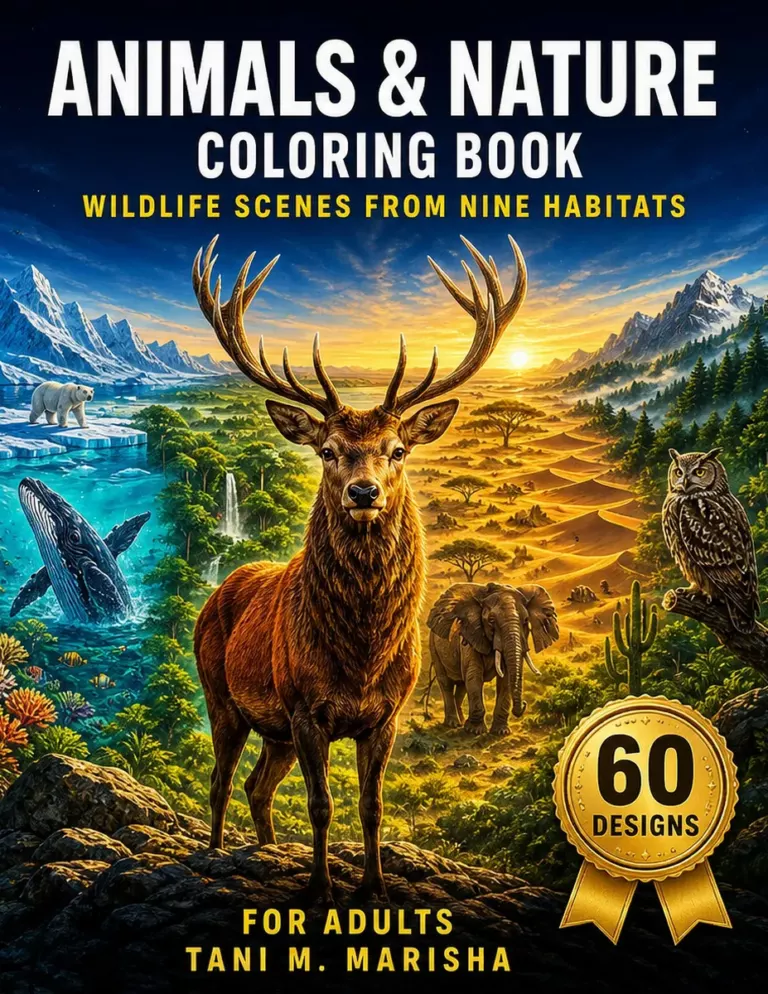 Animals & Nature Coloring Book – Cover